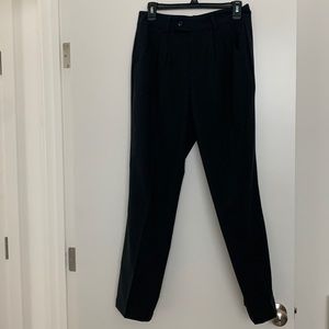 NWT Black Wool Blend Lined Slim Cut Trousers Universal Standard Size 6